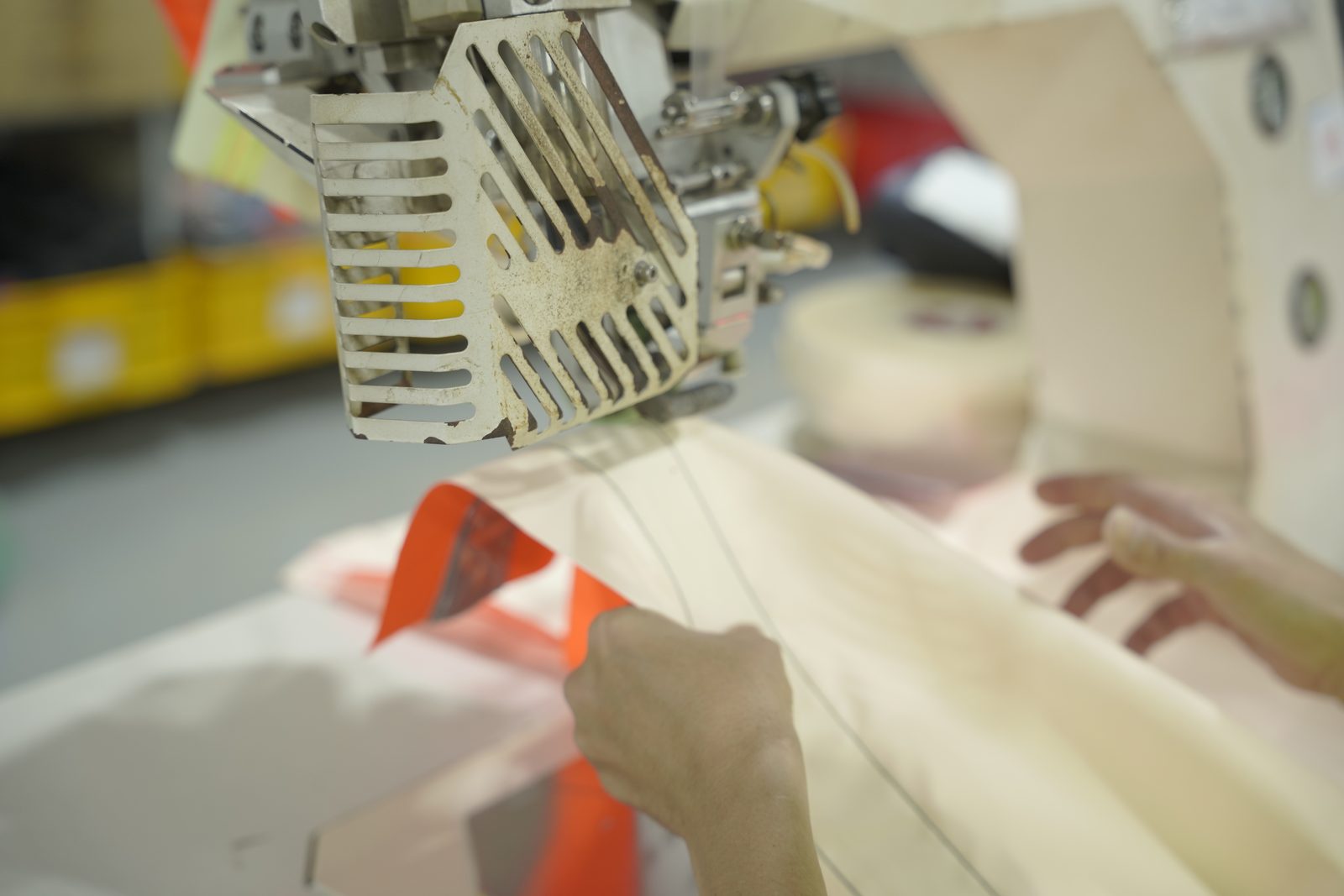Seam tape and auxiliary supplies at the Viking Vietnam factory, which need control over type, consumption and storage