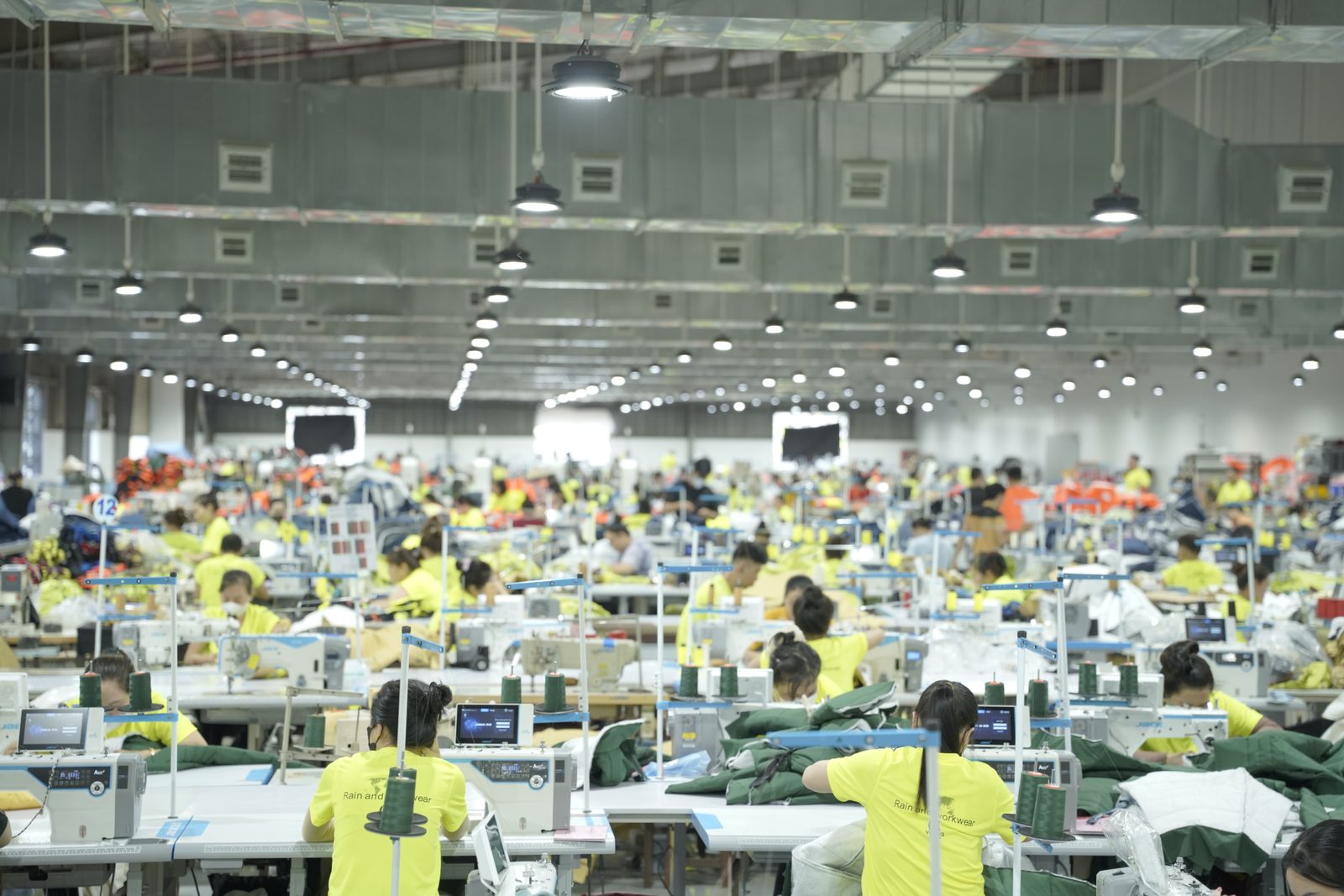 Overview of the sewing lines at the Viking Vietnam factory