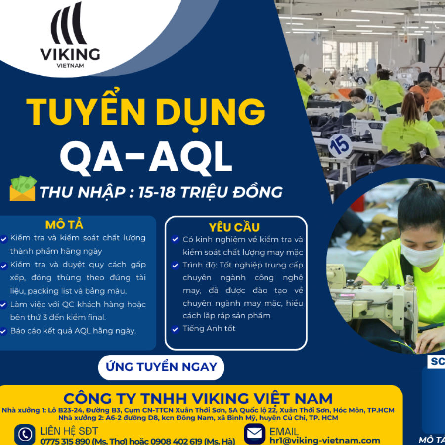 📢 TUYỂN DỤNG QA - AQL - THU NHẬP LÊN ĐẾN 18 TRIỆU