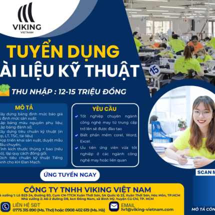 📢 TUYỂN DỤNG NHÂN VIÊN TÀI LIỆU KỸ THUẬT - THU NHẬP LÊN ĐẾN 15 TRIỆU